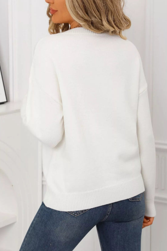 Love Club Heart Graphic Knit Sweater – Valentine’s Day Edition - Livirosa Shop